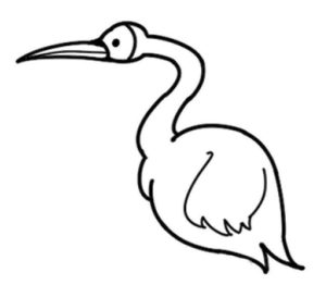 仙鹤简笔画