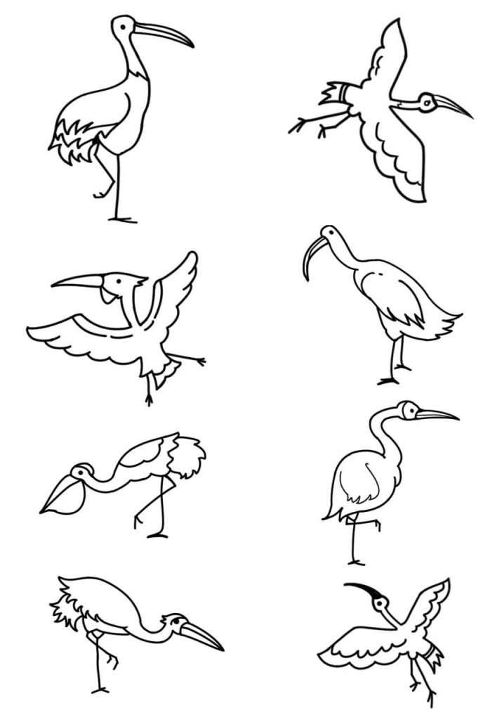仙鹤简笔画