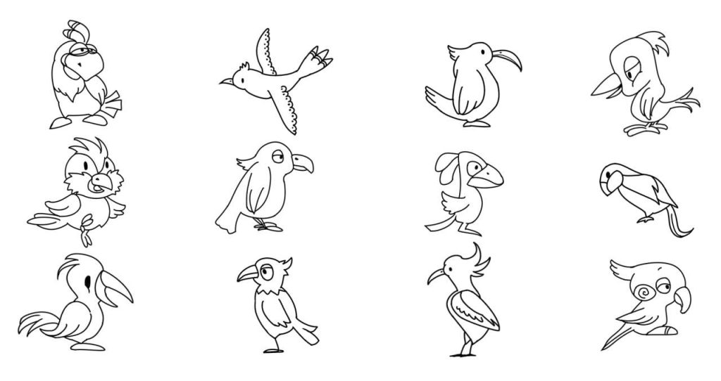 鹦鹉简笔画