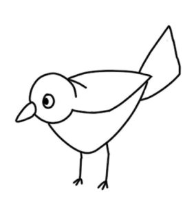 麻雀简笔画