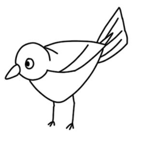 麻雀简笔画