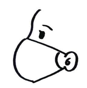 口罩简笔画