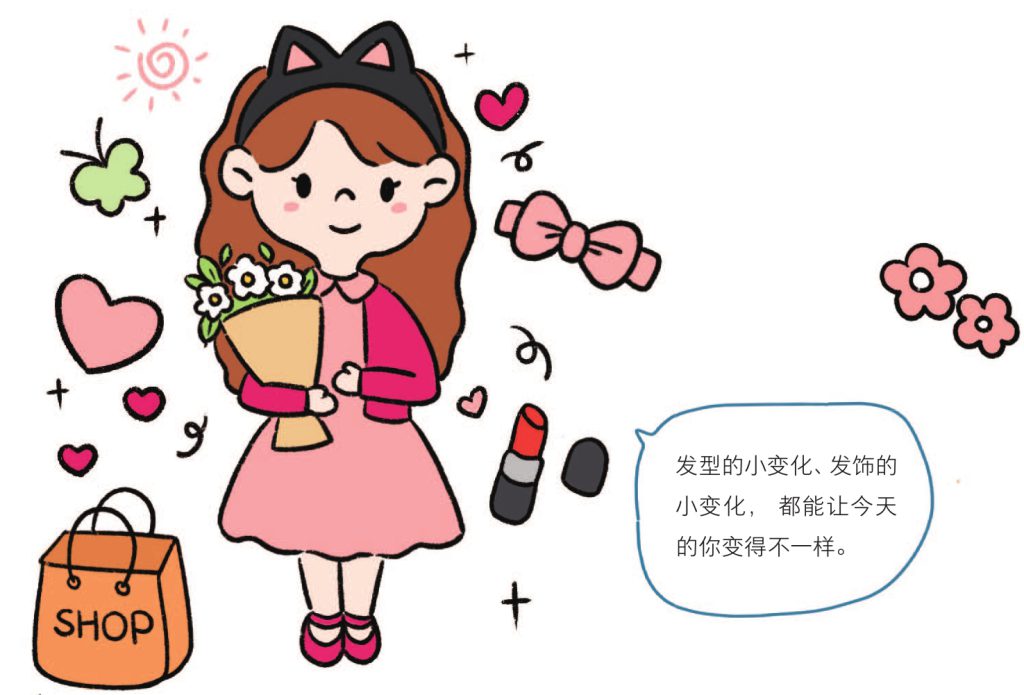 发型与发饰简笔画