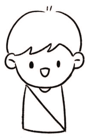 夏日男生简笔画