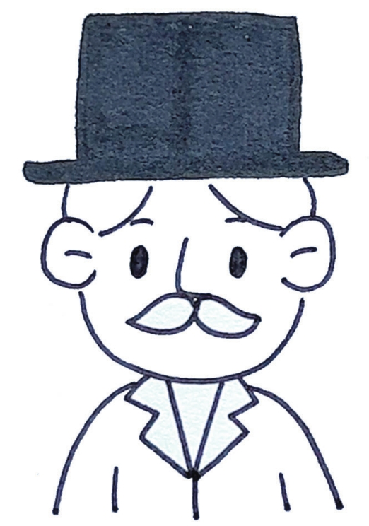 礼帽绅士简笔画