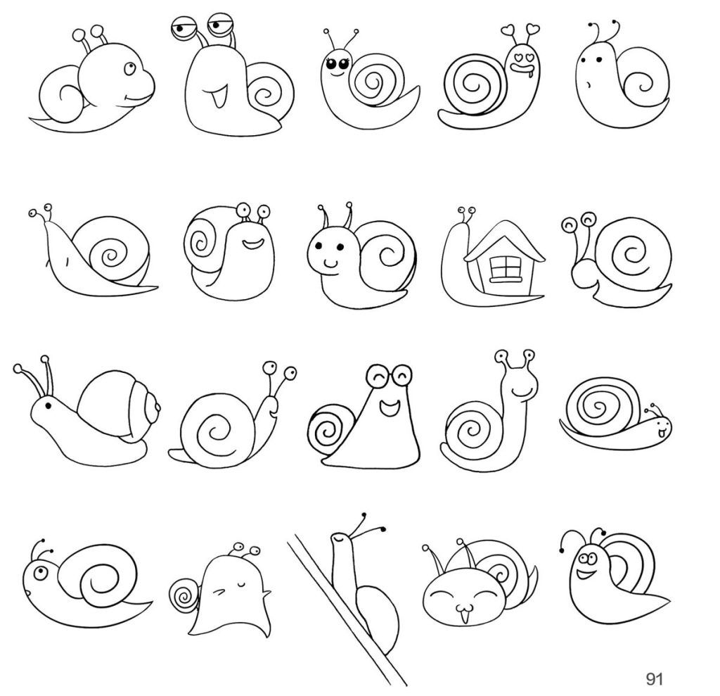 蜗牛简笔画