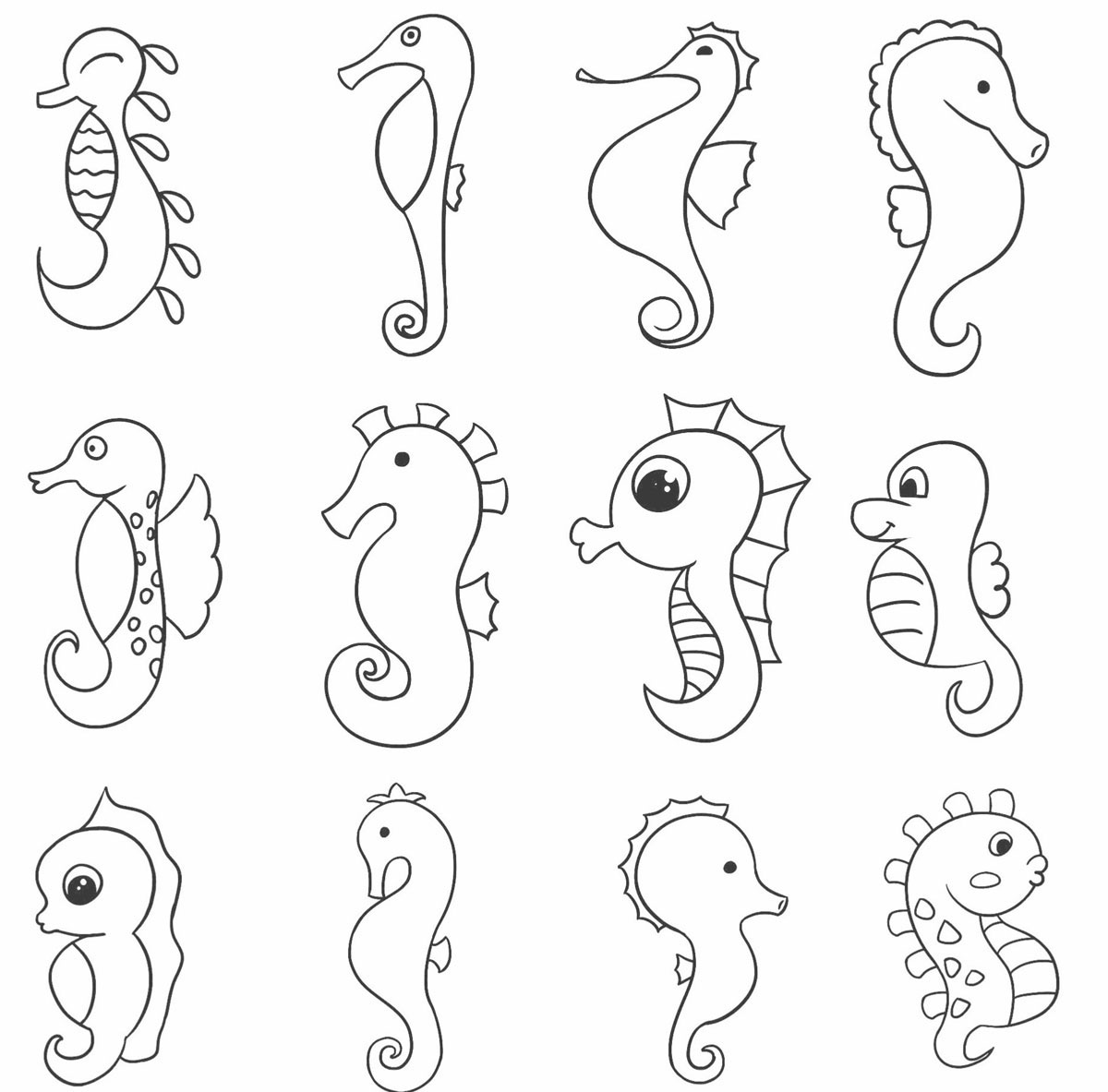 海马简笔画