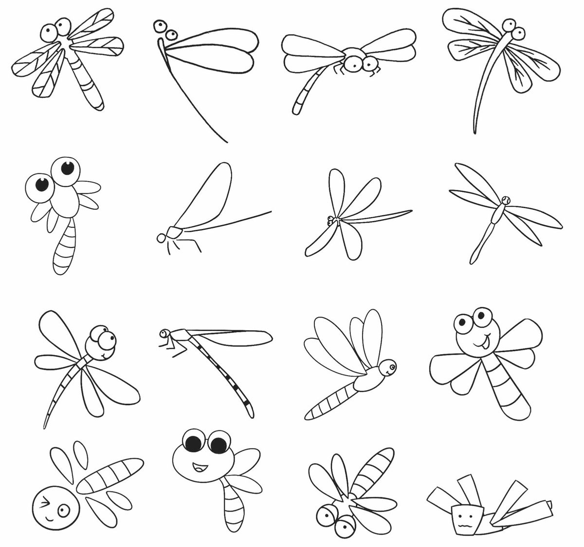 蜻蜓简笔画