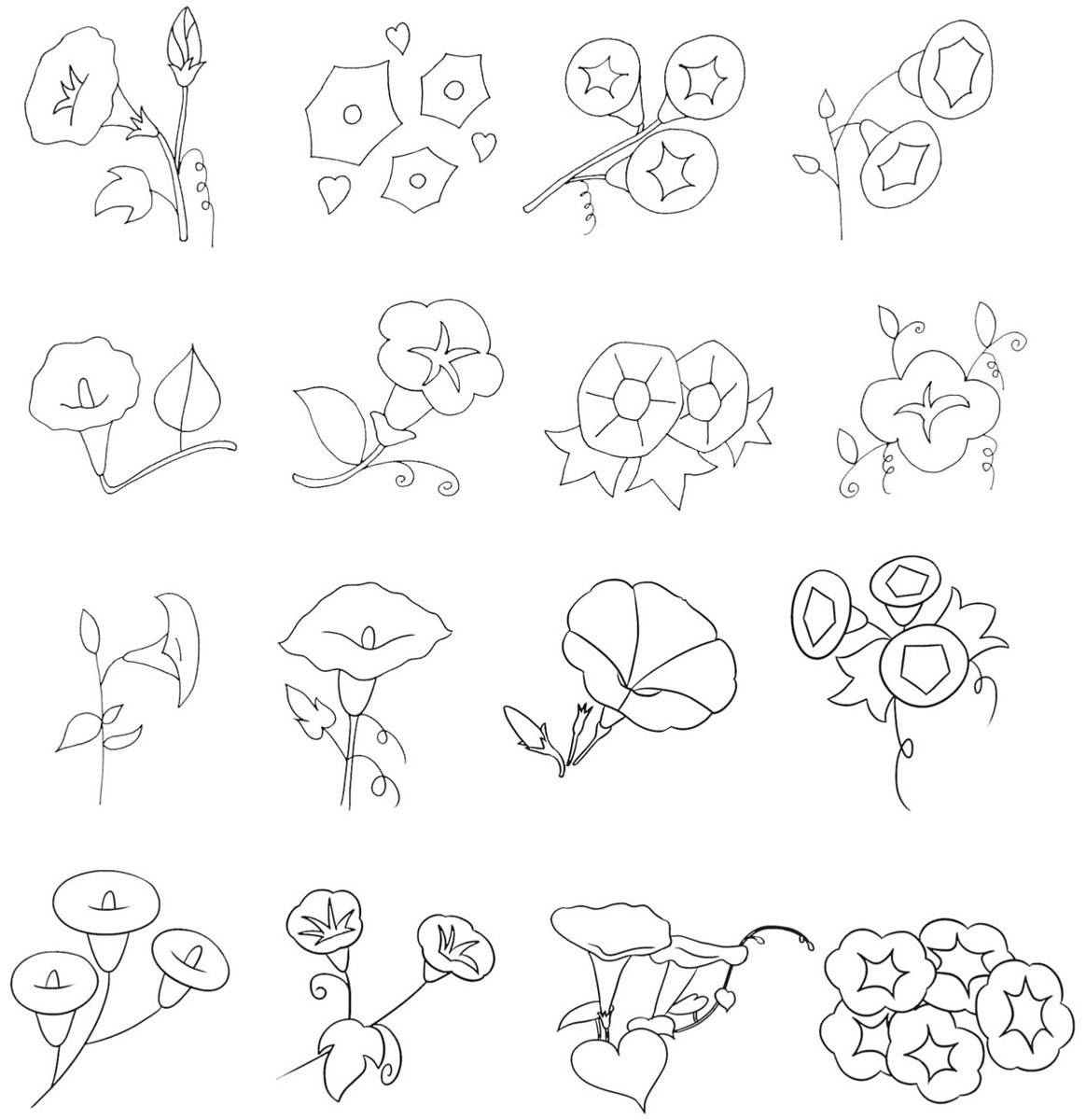 牵牛花简笔画