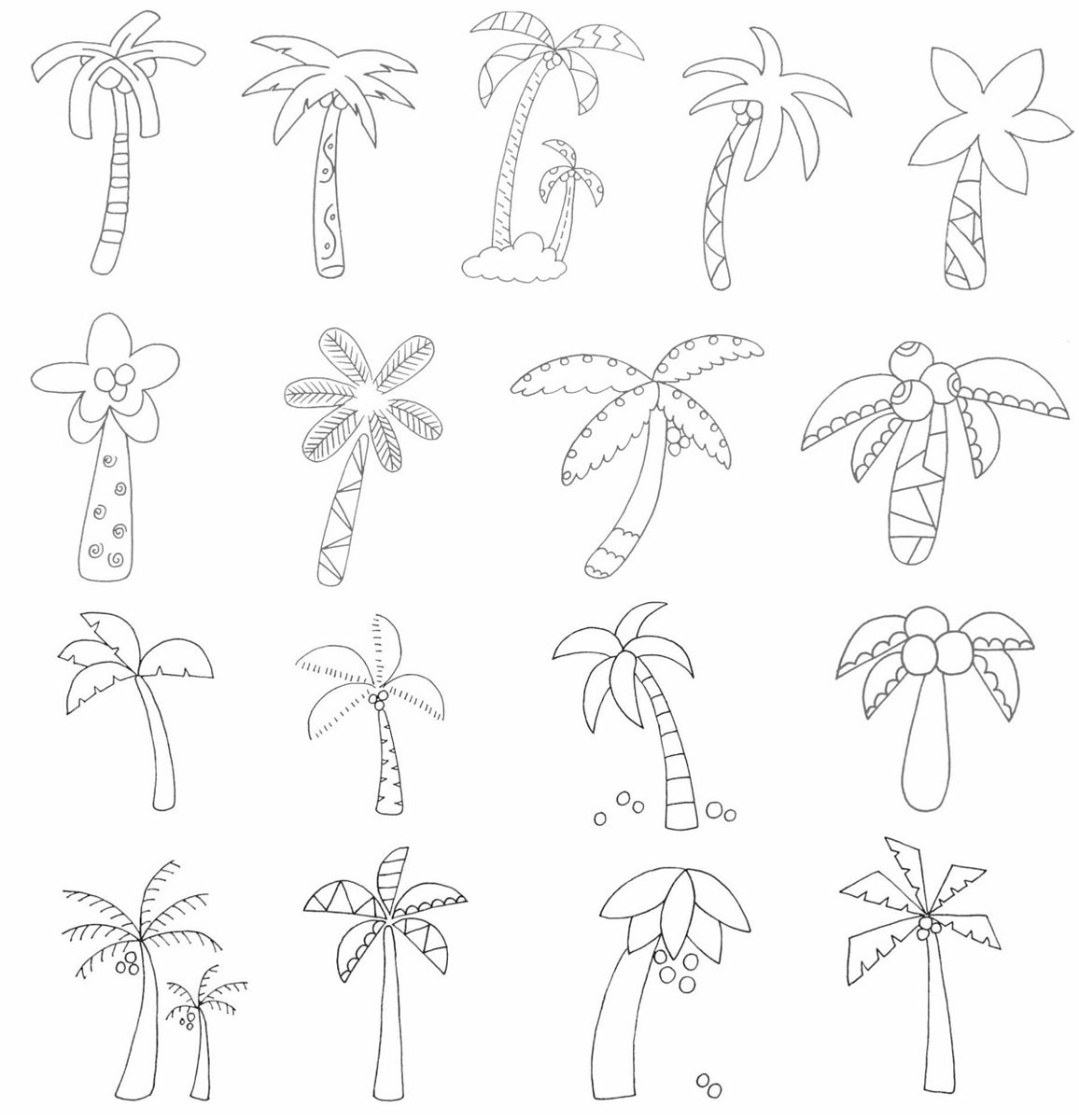 椰子树简笔画