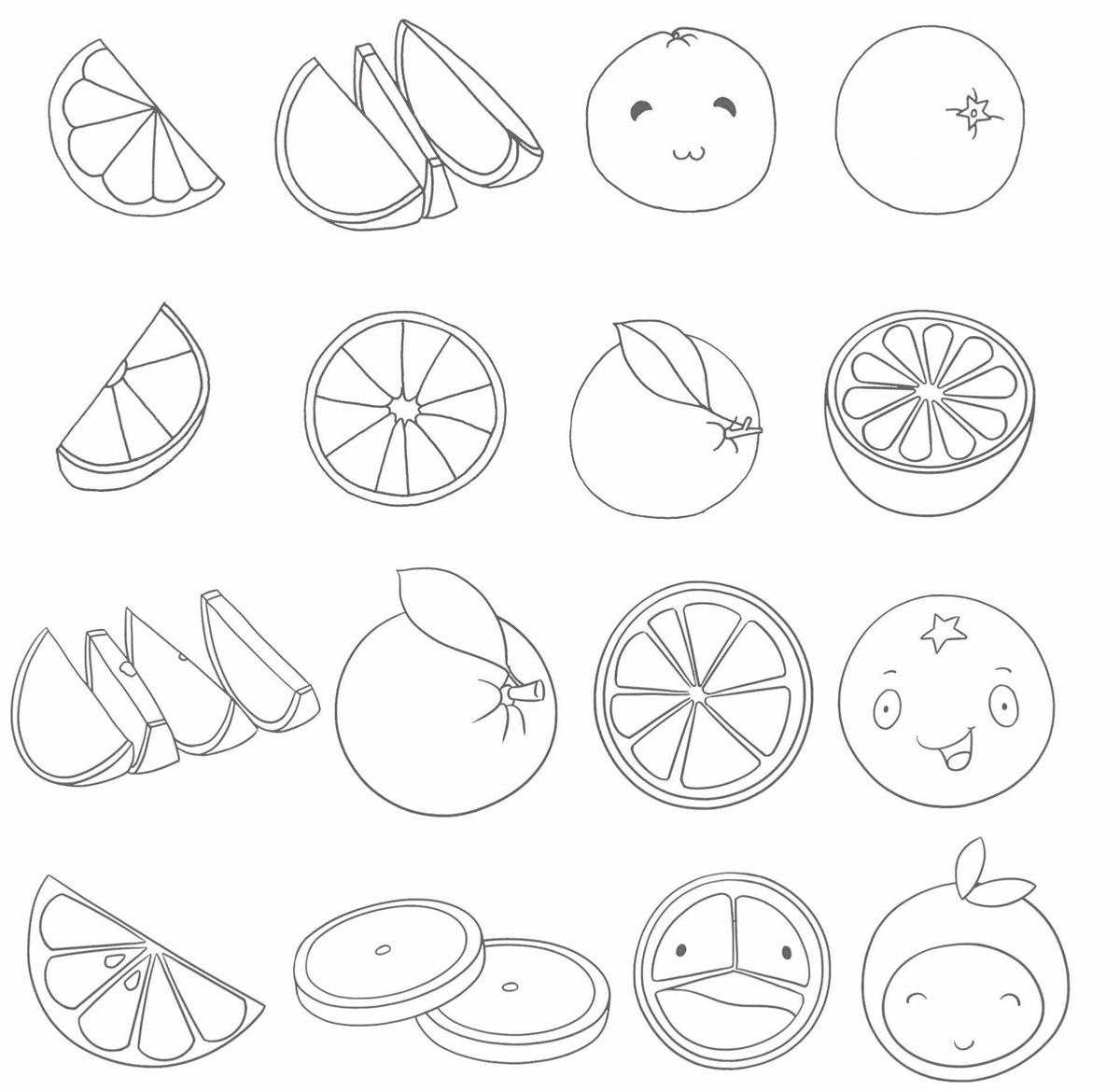橙子简笔画