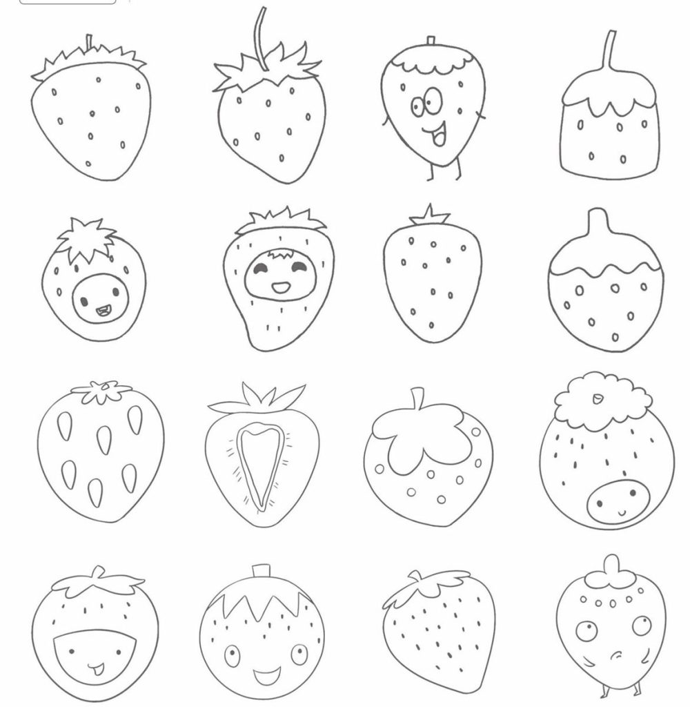 草莓简笔画