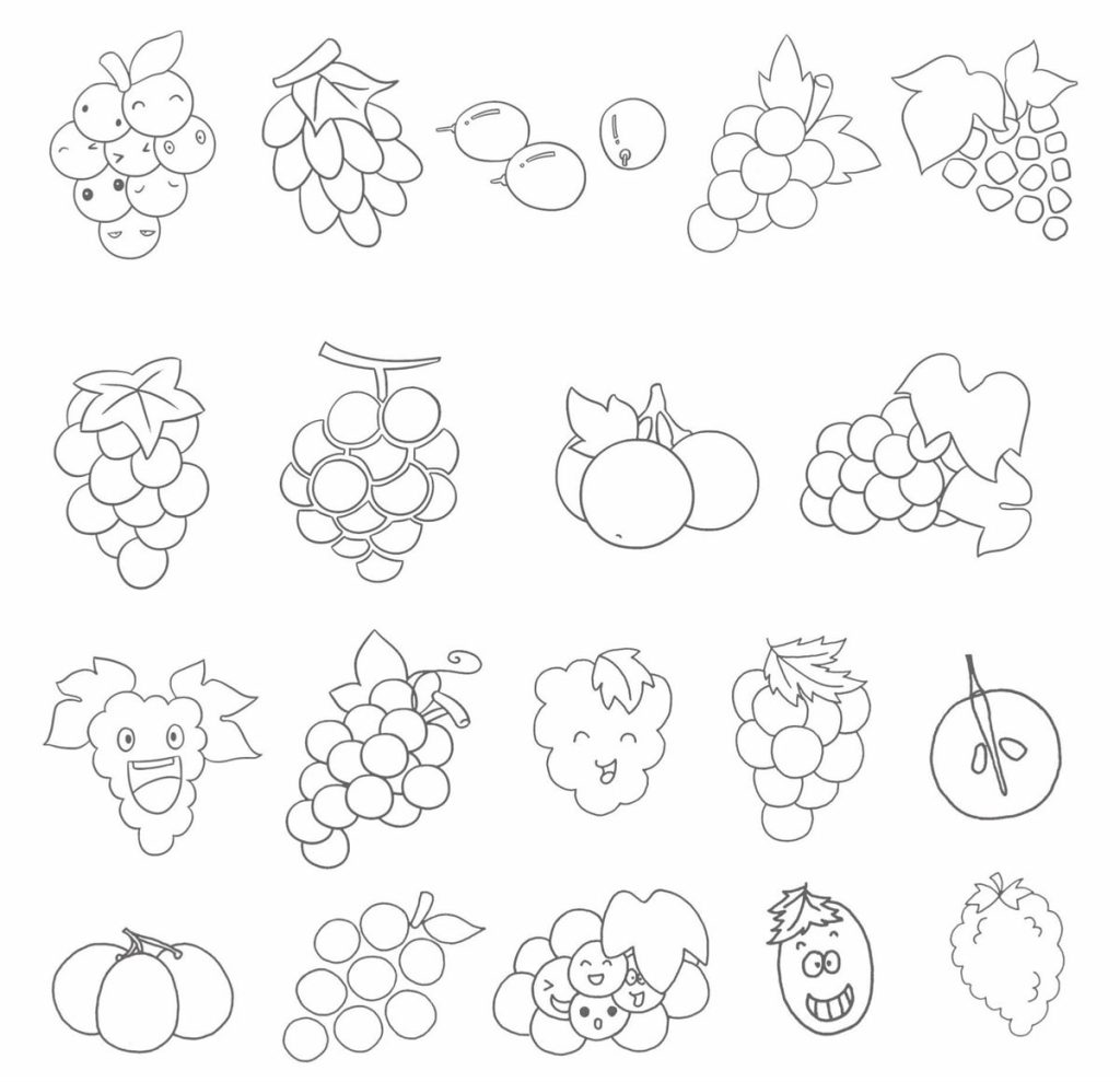 葡萄简笔画