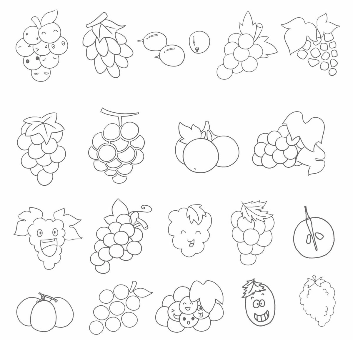 葡萄简笔画
