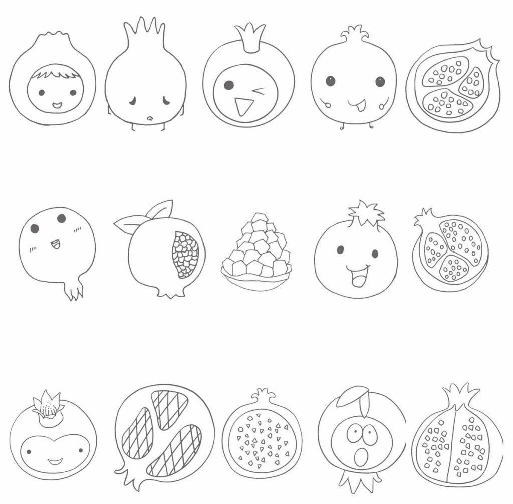 石榴简笔画