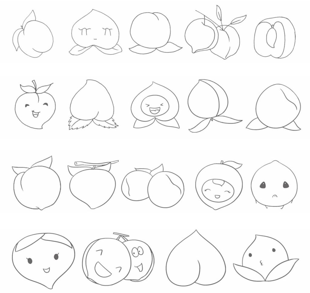 桃子简笔画