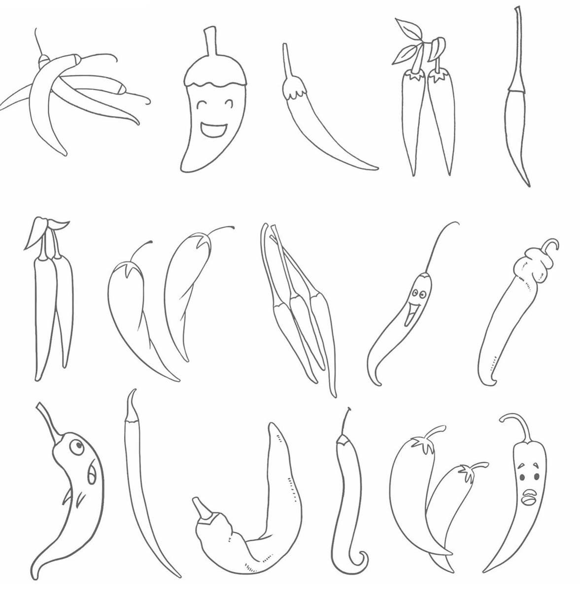 尖椒简笔画