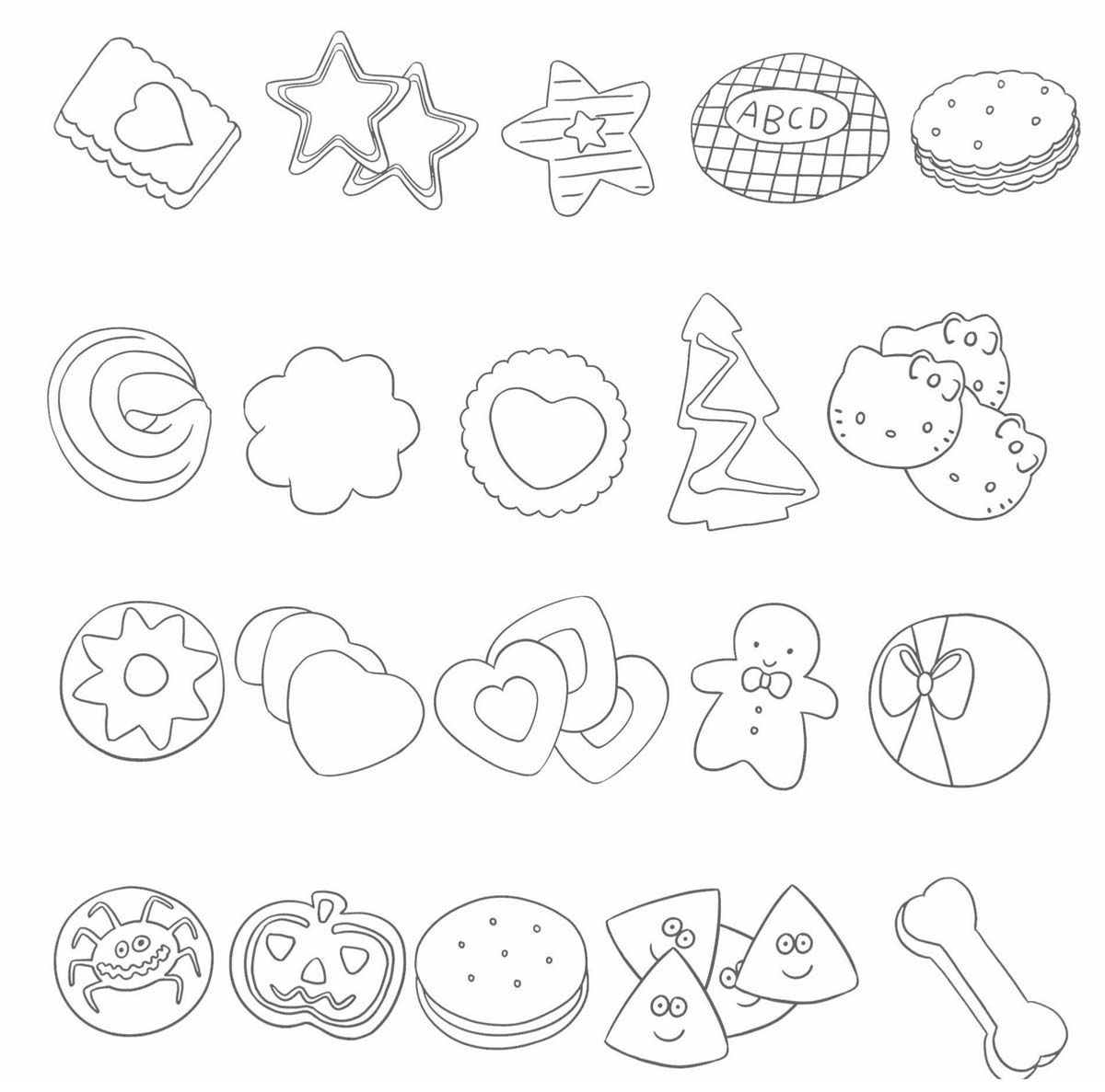 饼干简笔画