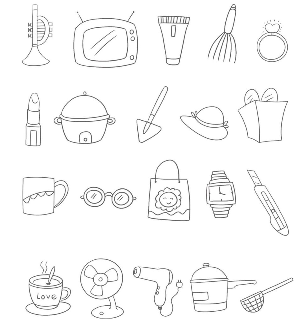 生活用品简笔画