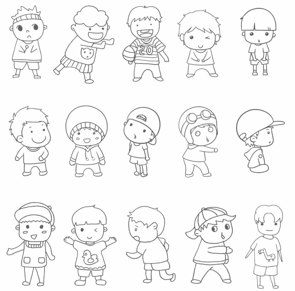 男孩简笔画