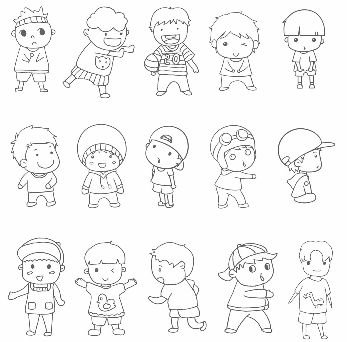男孩简笔画