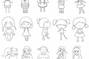 少女简笔画