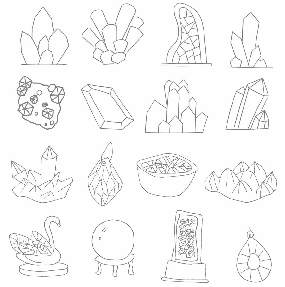 水晶简笔画