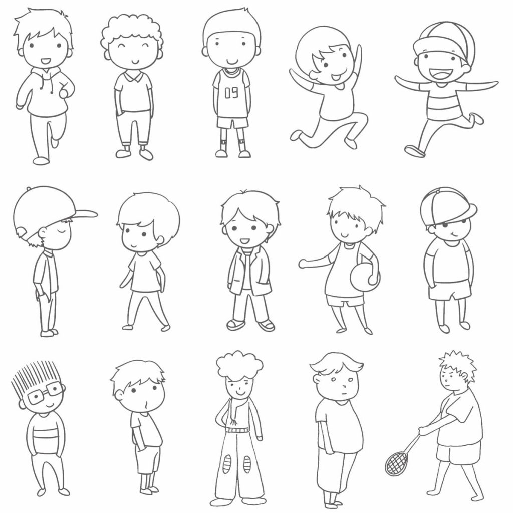 男青年简笔画