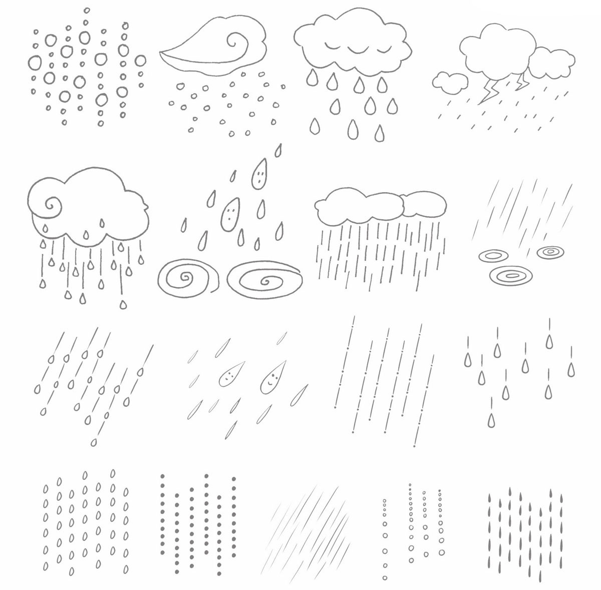 雨简笔画