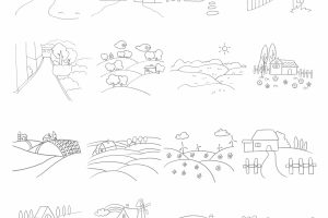乡村简笔画