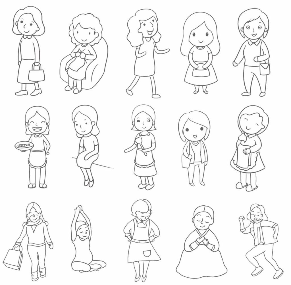 妈妈简笔画