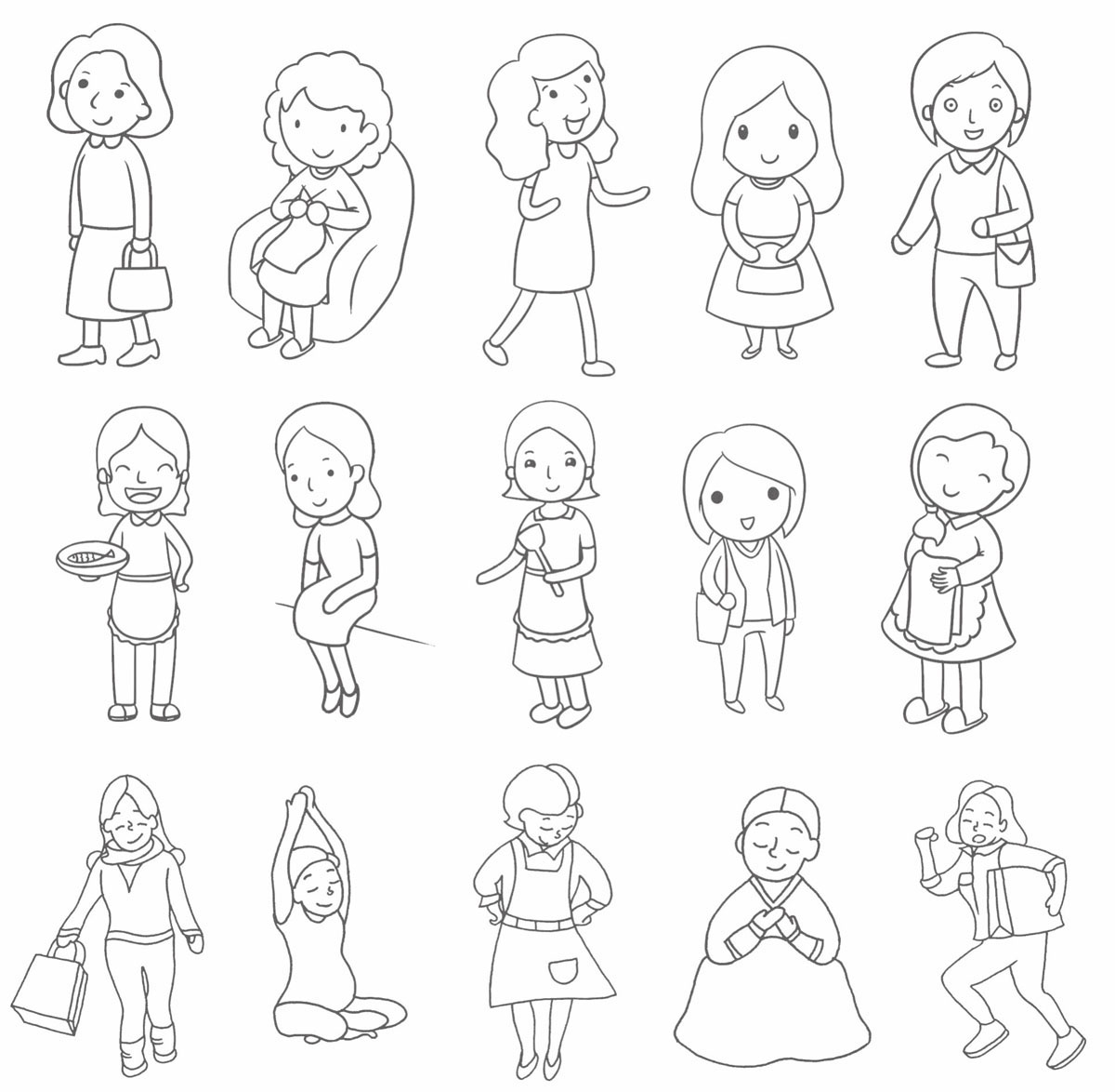 妈妈简笔画