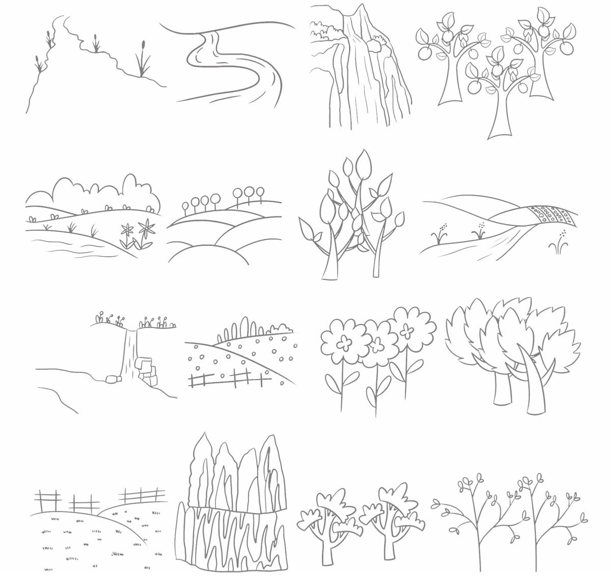 风景简笔画