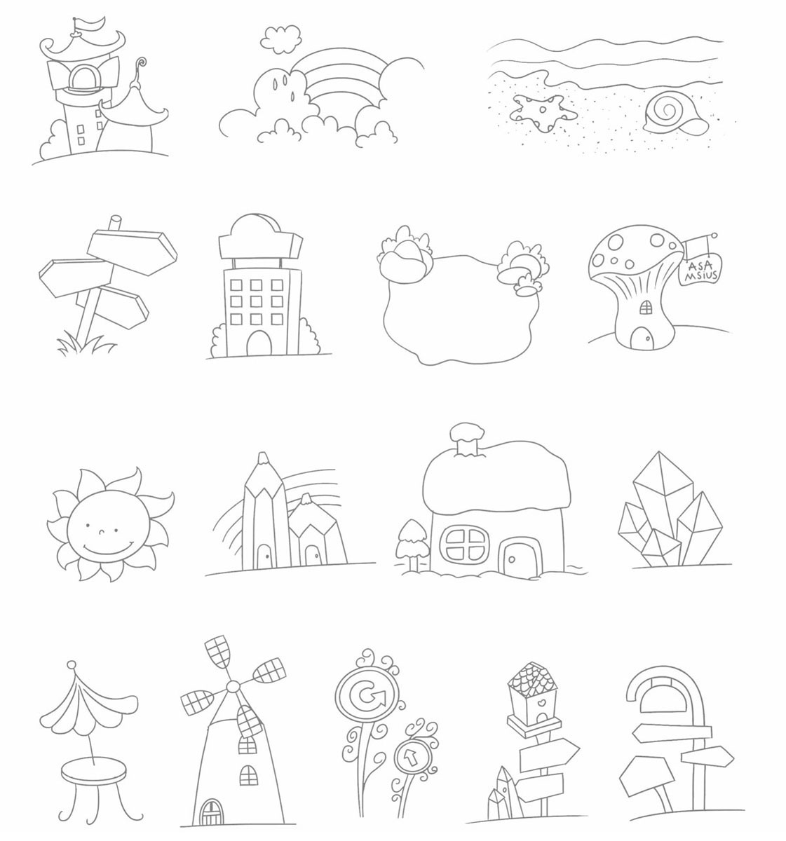 风景简笔画