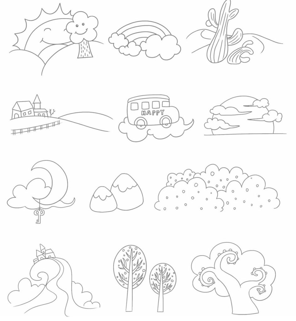风景简笔画