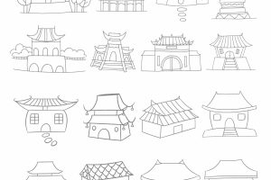 寺庙简笔画