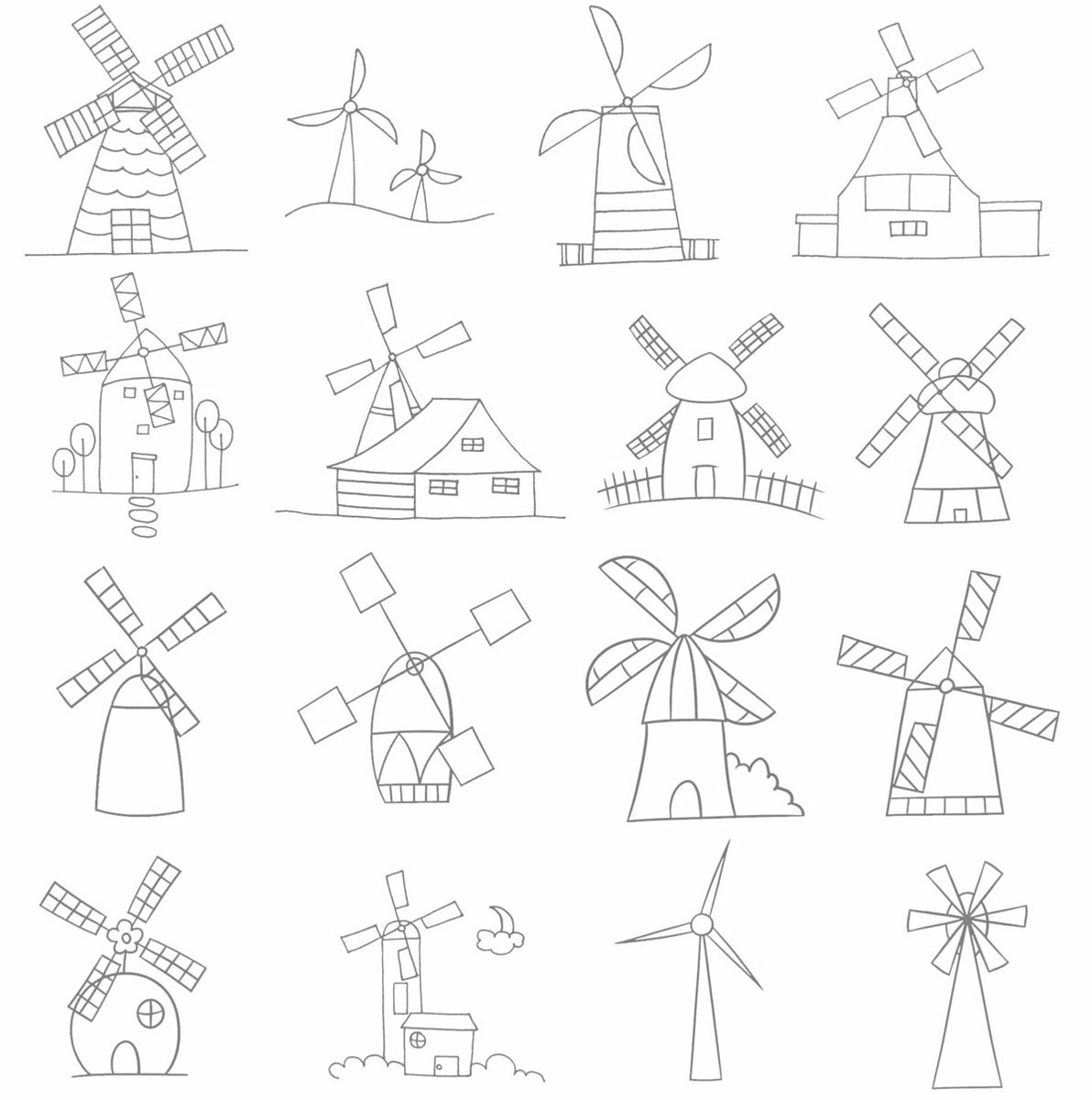 风车简笔画
