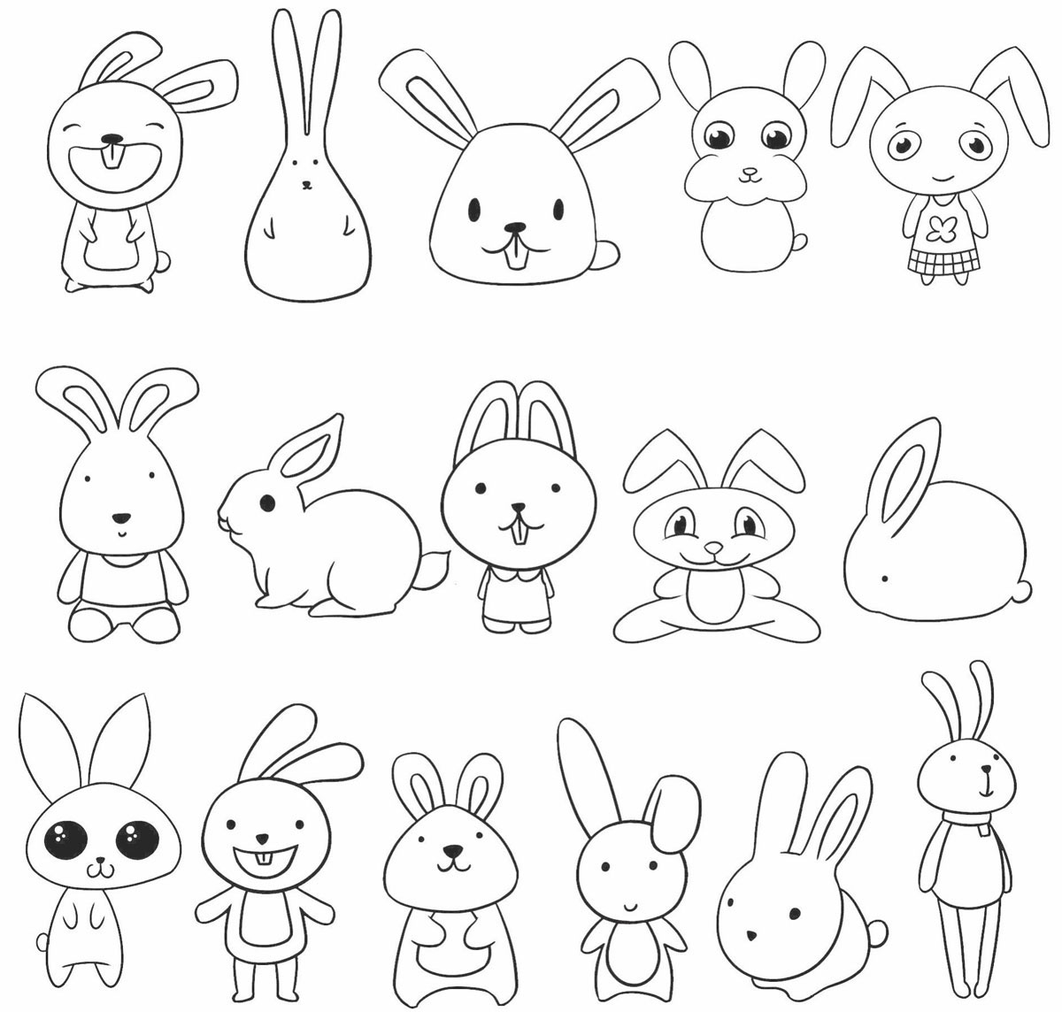 兔子简笔画