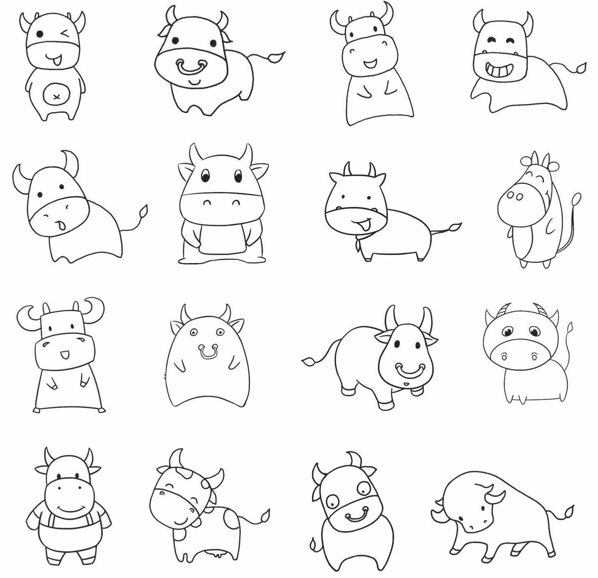 牛简笔画