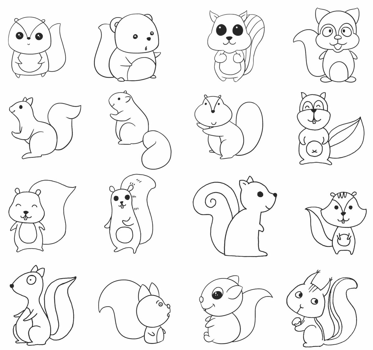 松鼠简笔画