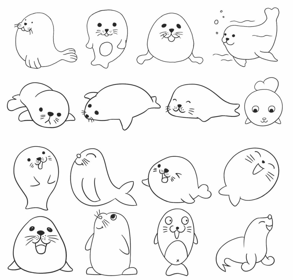 海豹简笔画