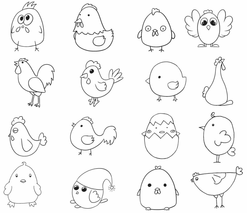 小鸡简笔画