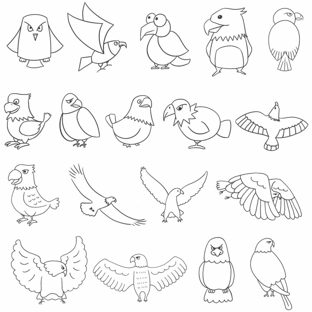 老鹰简笔画