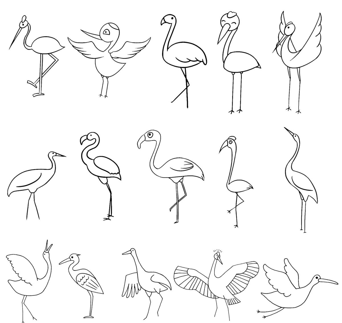 鹤简笔画