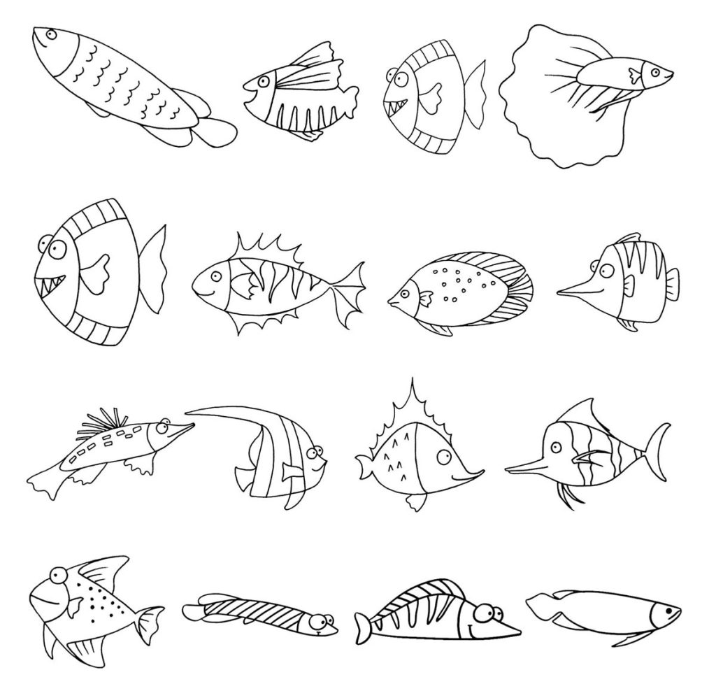 深海鱼简笔画