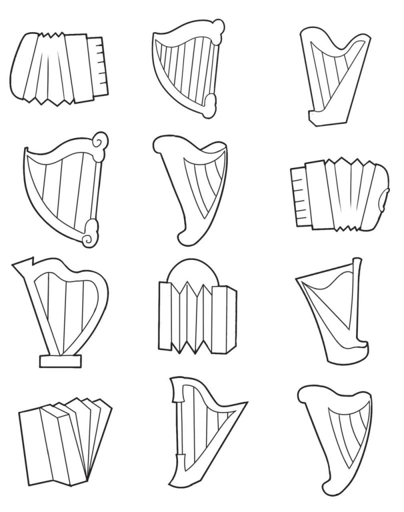 竖琴简笔画