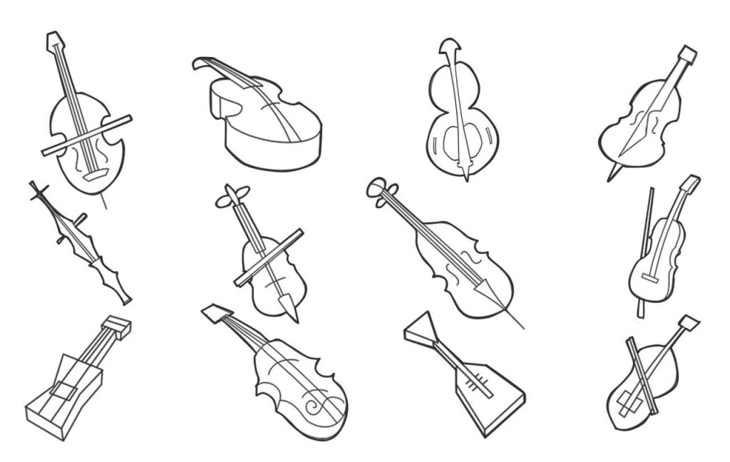 小提琴简笔画