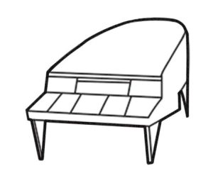 钢琴简笔画
