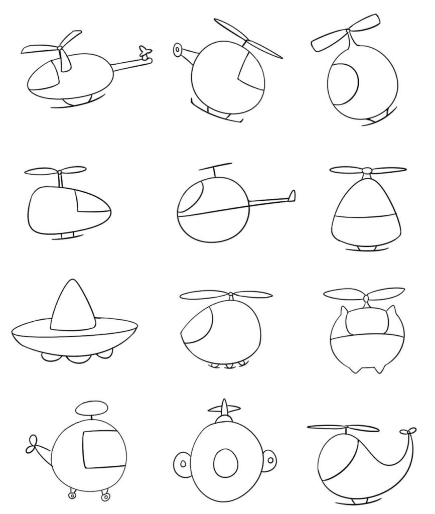 直升机简笔画