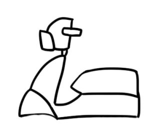 摩托车简笔画